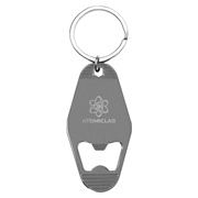 Motel Style Metal Key Tag With Bottle Opener