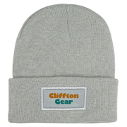 Patch Knit Beanie With Cuff